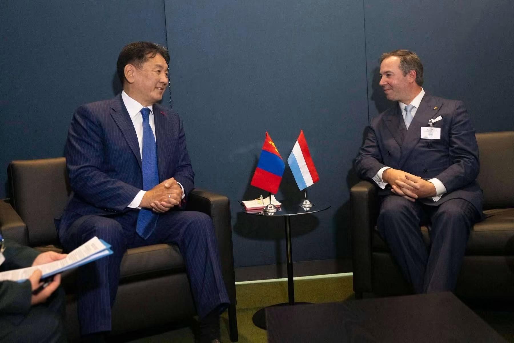 Ерөнхийлөгч У.Хүрэлсүх Люксембургийн Их Гүнтэй уулзлаа